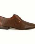 Zapatos de vestir tipo derby de piel grabada para hombre