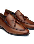 Mocasines slip on de piel pintados a mano con aplicación de motas para hombre