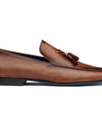 Mocasines slip on de piel pintados a mano con aplicación de motas para hombre