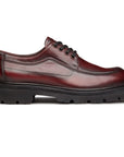 Zapatos derby de piel con suela track para caballero