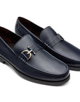 Mocasines de piel con hebilla lateral para hombre