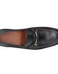 Mocasines de piel para caballero con herrajes y suela de cuero