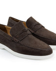 Mocasines casuales de nubuck para caballero
