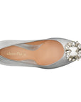 Zapatillas de fiesta para dama, con broche de cristales y tacón alto
