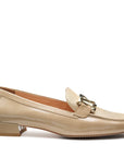 Mocasines de ante y charol con hebilla para mujer