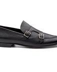 Mocasines de piel estilo monk strap con hebilla doble para hombre