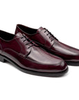 Zapatos de vestir de piel estilo derby con acabado brillante para hombre