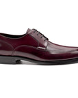 Zapatos de vestir de piel estilo derby con acabado brillante para hombre
