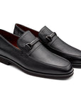 Mocasines de piel con suela ligera y hebilla para hombres