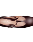 Zapatillas tipo mary jane de charol para dama