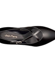 Zapatillas tipo kitten heels de charol para dama con finas correas cruzadas