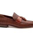 Mocasines de piel texturizada con borlas para hombre