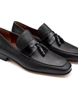 Mocasines de piel texturizada con borlas para hombre