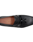 Mocasines de piel texturizada con borlas para hombre