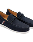 Mocasines tipo náutico color azul sin agujetas para hombre