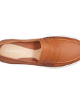 Mocasines casuales de piel para dama con suela ultra ligera