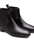 Botines de piel con elástico lateral para caballero