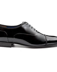 Zapatos oxford de charol con puntera para caballero