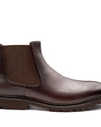Botines de piel con elásticos laterales y con suela track para caballero