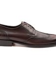 Zapatos formales de piel estilo derby semi perforados para caballero