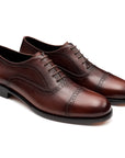 Zapatos formales de piel estilo oxford semi perforados para caballero