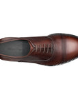 Zapatos formales de piel estilo oxford semi perforados para caballero