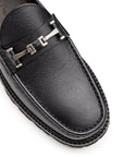 Mocasines de piel con hebilla y suela track para caballero