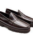 Mocasines de piel estilo penny con suela track para caballero