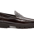 Mocasines de piel estilo penny con suela track para caballero
