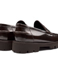 Mocasines de piel estilo penny con suela track para caballero