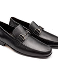 Mocasines clásicos de piel con hebilla para hombre