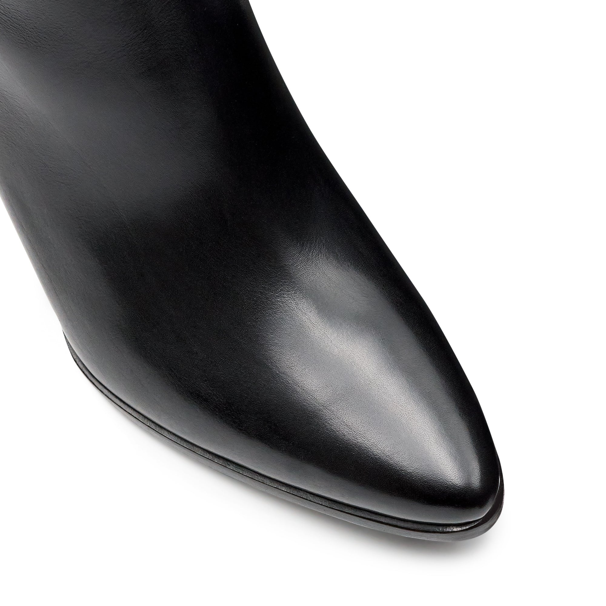 Botas altas de piel y gamuza de tacón alto para dama