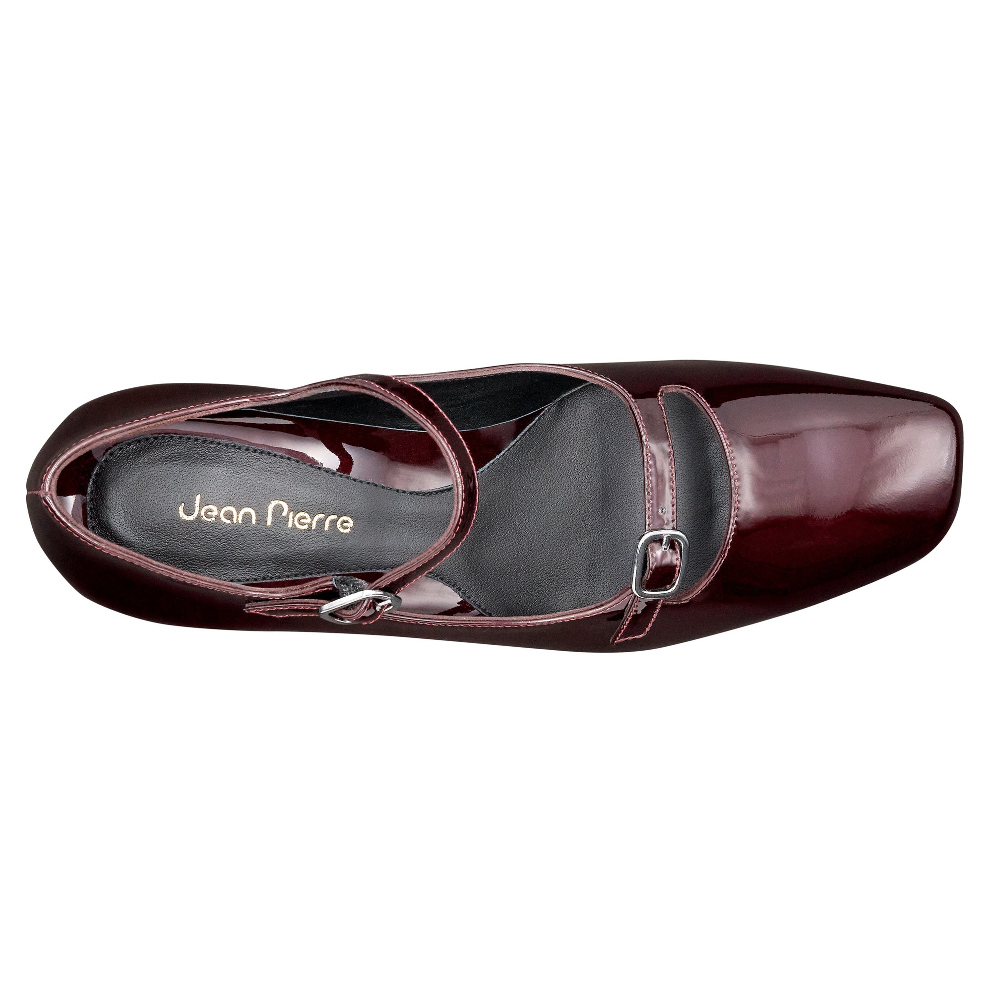 Zapatillas de charol estilo Mary Jane con correas ajustables y tacón ancho para dama