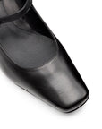Zapatillas de piel con doble correa ajustable para dama