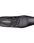 Zapatillas de piel con doble correa ajustable para dama