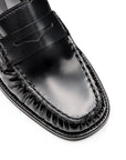 Mocasines clásicos de piel tejidos para dama