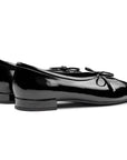 Balerinas negras de charol con cordones