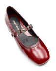 Balerinas de charol con correa para dama