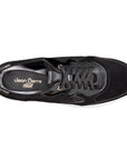 Tenis casuales de charol y gamuza color negro para dama