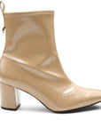 Botines de charol stretch para dama beige