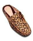 Mocasines estilo mule en pelo natural de becerro para dama