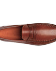 Mocasines de piel tejidos a mano estilo penny para hombre