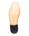 Mocasines de vestir de piel con herraje metálico para caballero
