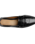 Mocasines de charol grabado para dama estilo penny
