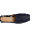Mocasines de piel para dama texturizados color azul
