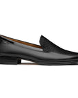 Mocasines de piel para dama texturizados color negro