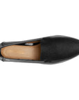 Mocasines de piel para dama texturizados color negro
