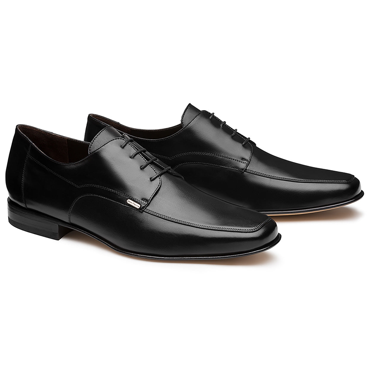 Zapato formal tipo derby con detalle de placa metálica para hombre
