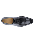 Zapatos derby de piel con acabado brillante para hombre