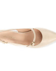 Zapatillas estilo kitten heels para ama color hueso